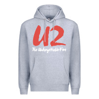 Heather Grey U two unforgettable fire Premium Hoodie - linhVisuals