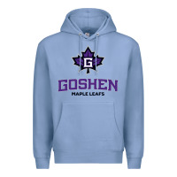 Colony Blue goshen college maple leafs2 vectorized Premium Hoodie - linhVisuals