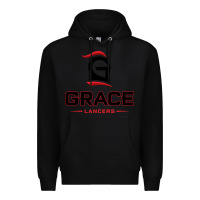 Black grace college & seminary lancers1 vectorized Premium Hoodie - linhVisuals