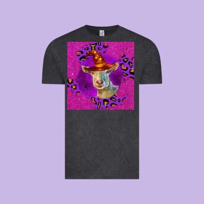 Halloween Saanen Goat Vintage Tee Designed By Lillyallendesigns