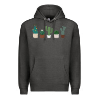 Charcoal Heather cute plant Premium Hoodie - linhVisuals