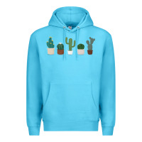 Ocean Blue cute plant Premium Hoodie - linhVisuals