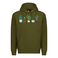 Army Green cute plant Premium Hoodie - linhVisuals