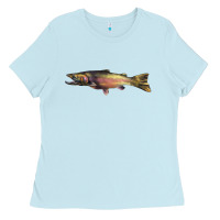 Baby Blue Steelhead Trout Ladies Tee - LillyAllenDesigns