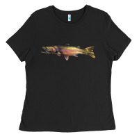 Black Steelhead Trout Ladies Tee - LillyAllenDesigns