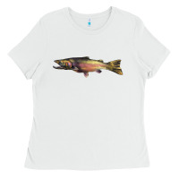 White Steelhead Trout Ladies Tee - LillyAllenDesigns