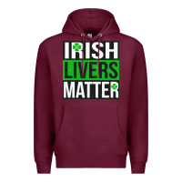 Burgundy irish livers matter   funny st patricks day irish drinking t shirts te Premium Hoodie - linhVisuals