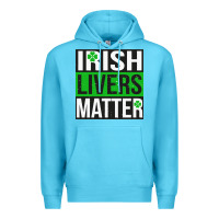 Ocean Blue irish livers matter   funny st patricks day irish drinking t shirts te Premium Hoodie - linhVisuals