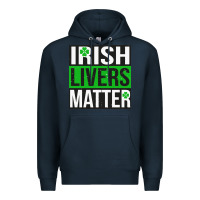 Navy irish livers matter   funny st patricks day irish drinking t shirts te Premium Hoodie - linhVisuals