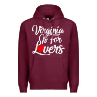 Burgundy virginia is for lovers Premium Hoodie - linhVisuals