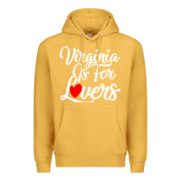 Mustard virginia is for lovers Premium Hoodie - linhVisuals