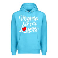 Ocean Blue virginia is for lovers Premium Hoodie - linhVisuals
