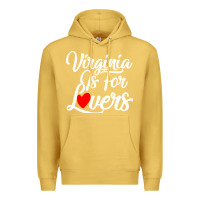 Antique Gold virginia is for lovers Premium Hoodie - linhVisuals