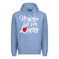 Colony Blue virginia is for lovers Premium Hoodie - linhVisuals