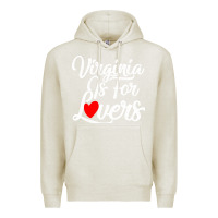 Oatmeal Heather virginia is for lovers Premium Hoodie - linhVisuals