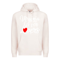 Pale Pink virginia is for lovers Premium Hoodie - linhVisuals