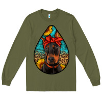 Army Green doberman Long Sleeve Tee - Artiststas