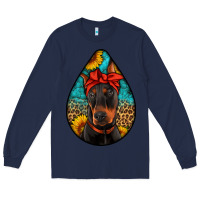 Navy doberman Long Sleeve Tee - Artiststas