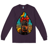 Plum doberman Long Sleeve Tee - Artiststas