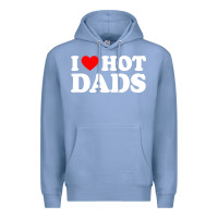Colony Blue i love hot dads shirt i heart Premium Hoodie - linhVisuals