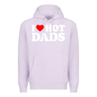 Lilac i love hot dads shirt i heart Premium Hoodie - linhVisuals