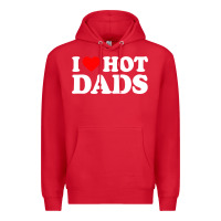 Red i love hot dads shirt i heart Premium Hoodie - linhVisuals