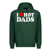 Sports Green i love hot dads shirt i heart Premium Hoodie - linhVisuals