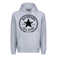 Heather Grey all star husband Premium Hoodie - linhVisuals