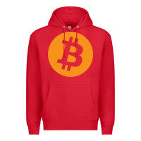 Red bitcoin ledger blockchain satoshi btc Premium Hoodie - linhVisuals