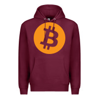 Burgundy bitcoin ledger blockchain satoshi btc Premium Hoodie - linhVisuals