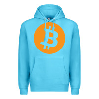 Ocean Blue bitcoin ledger blockchain satoshi btc Premium Hoodie - linhVisuals