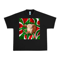 Black christmas hereford cow face Urban Heavy Tee - LillyAllenDesigns