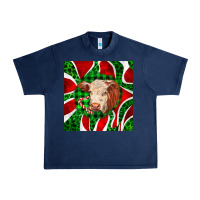 Navy christmas hereford cow face Urban Heavy Tee - LillyAllenDesigns