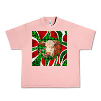 Salmon christmas hereford cow face Urban Heavy Tee - LillyAllenDesigns