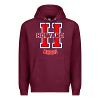 Burgundy howard 1867 university Premium Hoodie - linhVisuals