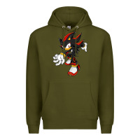 Army Green Shadow The Hedgehog Premium Hoodie - linhVisuals