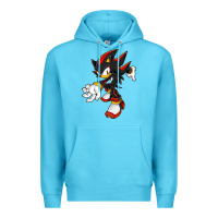 Ocean Blue Shadow The Hedgehog Premium Hoodie - linhVisuals