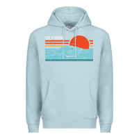 Blue Mist vintage california wave surf retro 80s california beach surfing Premium Hoodie - linhVisuals
