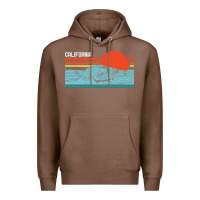 Chestnut vintage california wave surf retro 80s california beach surfing Premium Hoodie - linhVisuals