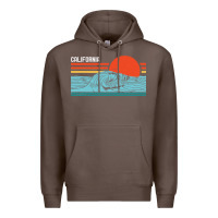 Coffee vintage california wave surf retro 80s california beach surfing Premium Hoodie - linhVisuals