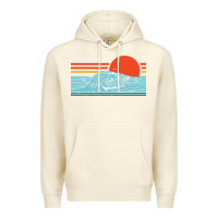 Sandshell vintage california wave surf retro 80s california beach surfing Premium Hoodie - linhVisuals