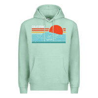 Seafoam vintage california wave surf retro 80s california beach surfing Premium Hoodie - linhVisuals