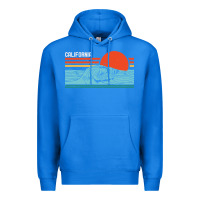 True Royal vintage california wave surf retro 80s california beach surfing Premium Hoodie - linhVisuals