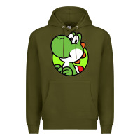Army Green Yoshi Anime Premium Hoodie - linhVisuals
