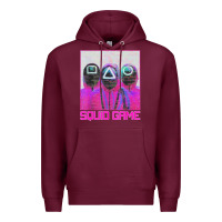 Burgundy spoky squids games Premium Hoodie - linhVisuals