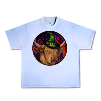 Grape Ice halloween highland cow round Urban Heavy Tee - RanaPortraitStore