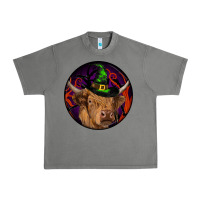 Tornado halloween highland cow round Urban Heavy Tee - RanaPortraitStore