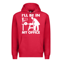 Cardinal i'll be in my office carpenter woodworking Premium Hoodie - linhVisuals