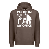 Coffee i'll be in my office carpenter woodworking Premium Hoodie - linhVisuals