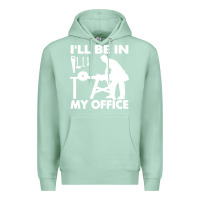 Seafoam i'll be in my office carpenter woodworking Premium Hoodie - linhVisuals